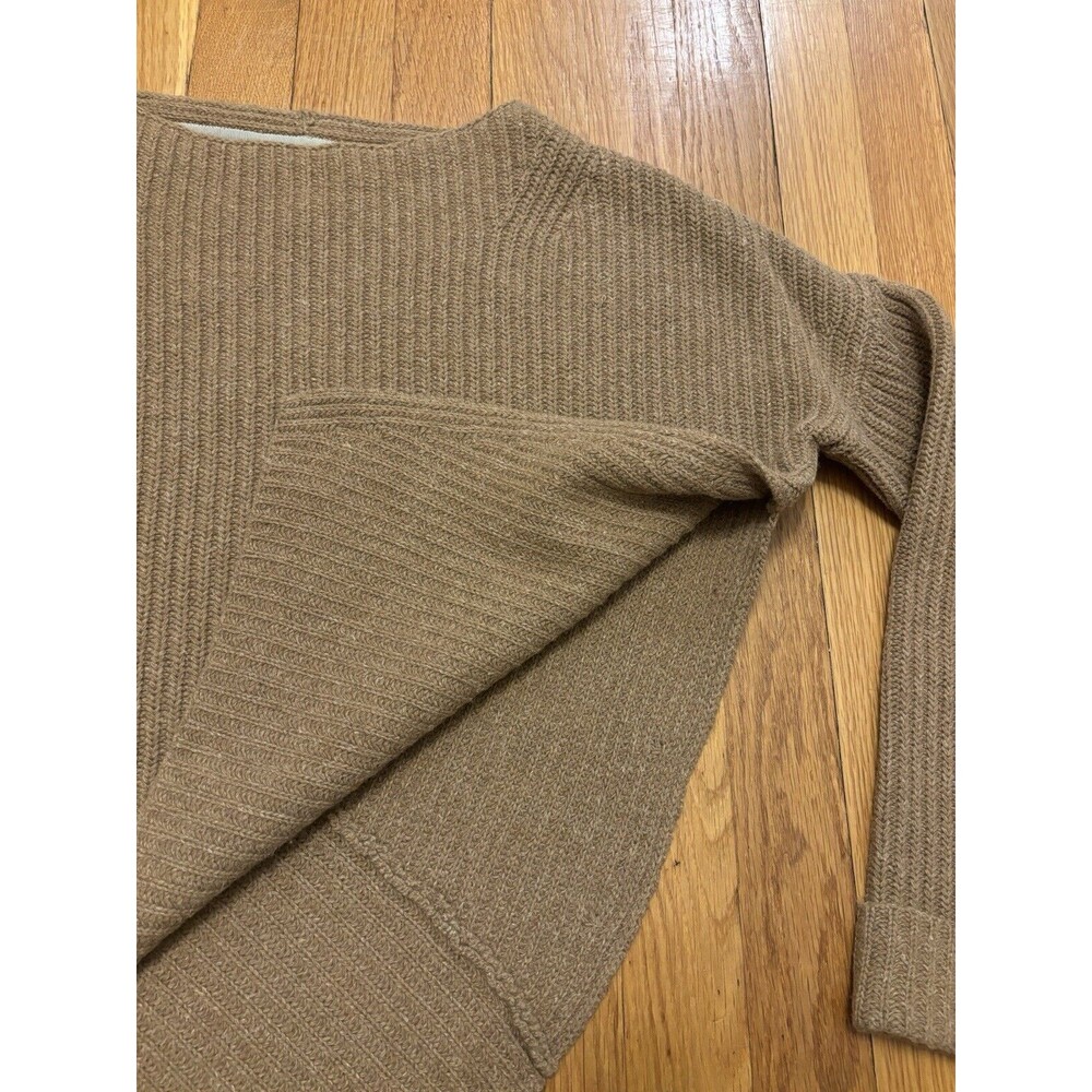 Brochu Walker Thandee Brown Asymmetric Hem Pullover Sweater XS Wool Linen Rib - Picture 7 of 14
